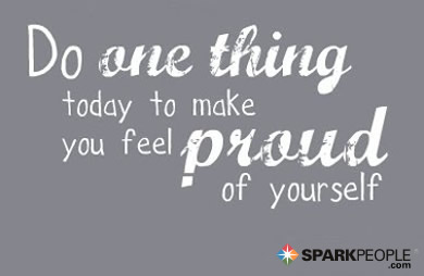 Motivational Quote - Do one thing today to make you feel proud of yourself.