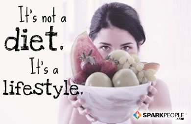 Motivational Quote - It's not a diet. It's a lifestyle.