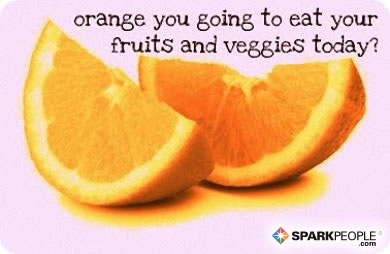 Motivational Quote - Orange you going to eat your fruits and veggies today?