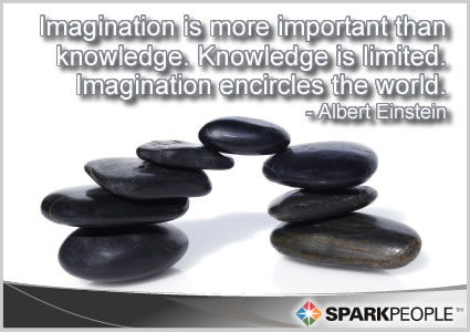 Motivational Quote - Imagination is more important than knowledge.