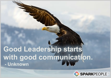 Motivational Quote - Good Leadership starts with good communication with 