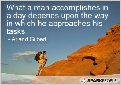 motivational quotes for day. Motivational Quote - What a man accomplishes in a day depends upon the way 