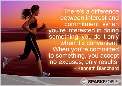 Motivational Quote - There's a difference between interest and commitment. When you're interested in doing something, you do it only when it's convenient. When you're committed to something, you accept no excuses; only results.