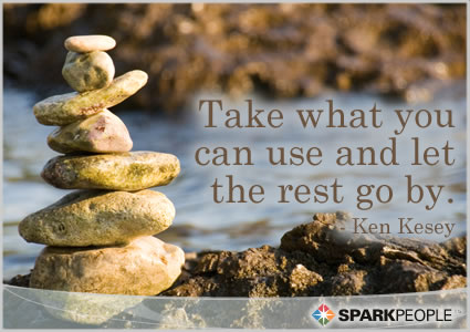 Motivational Quote - Take what you can use and let the rest go by.