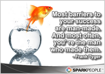 Motivational Quote Most barriers to your success are manmade