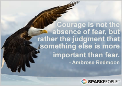 quotes on fear. Motivational Quote - Courage