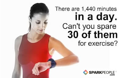 Motivational Quote - There are 1,440 minutes in a day. Can't you spare 30 of them for exercise?