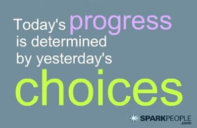 Motivational Quote - Today's progress is determined by yesterday's choices.