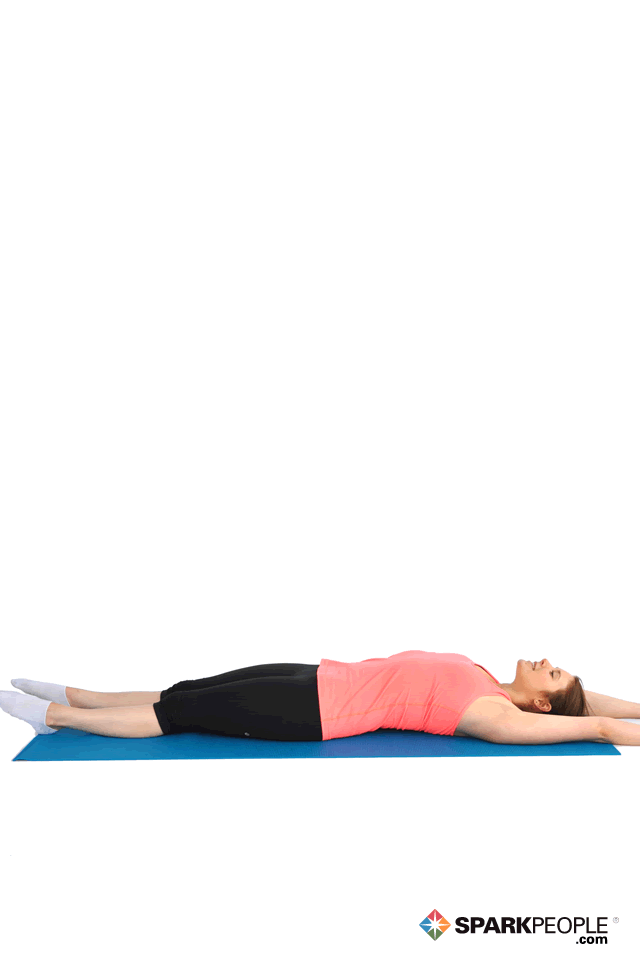 Lying Abs Stretch Exercise Demonstration