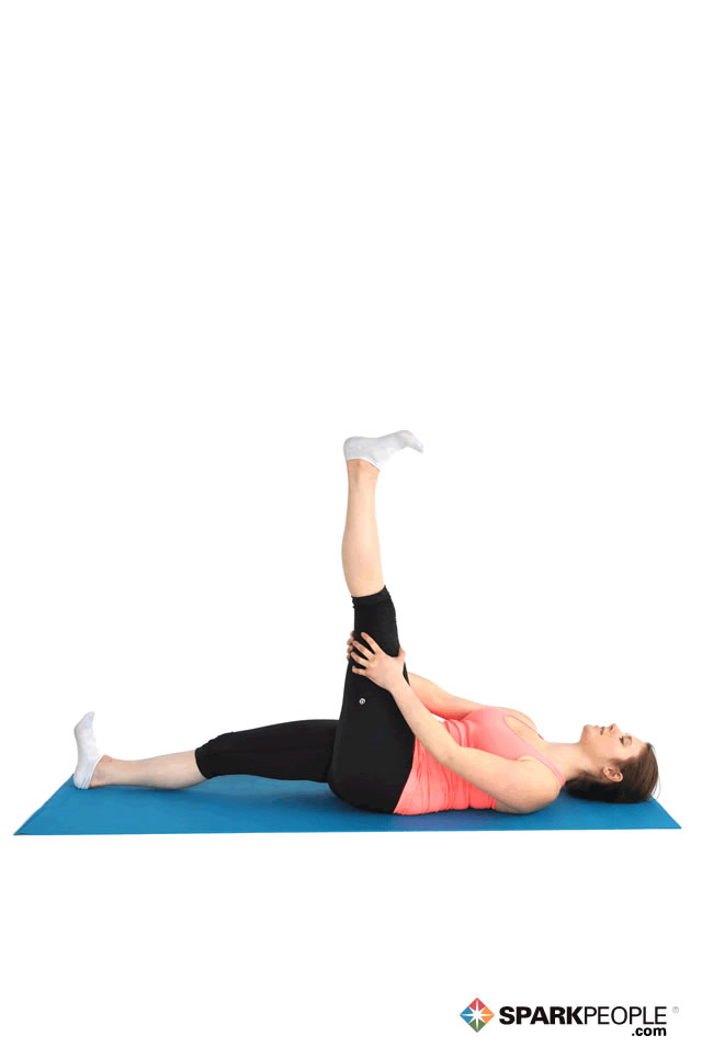 Lying Hamstring Stretch Exercise Demonstration