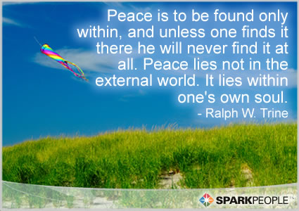 Motivational Quote - Peace is to be found only within, and unless one finds it there he will never find it at all. Peace lies not in the external world. It lies within one's own soul.