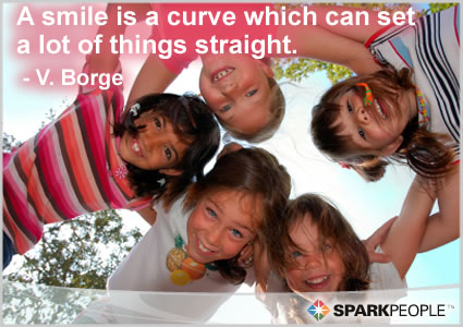 Motivational Quote - A smile is a curve which can set a lot of things straight.
