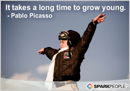 Motivational Quote - It takes a long time to grow young.