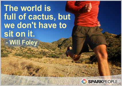 Motivational Quote - The world is full of cactus, but we don't have to sit on it. 