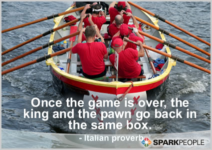 Motivational Quote - Once the game is over, the king and the pawn go back in the same box.