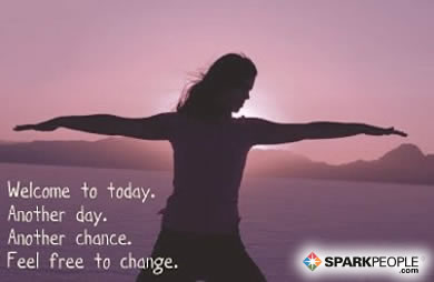 Motivational Quote - Welcome to today. Another day. Another chance. Feel free to change.