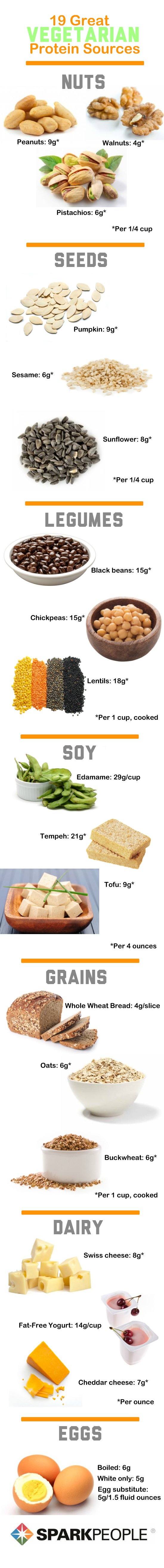 Vegan Protein Sources Chart