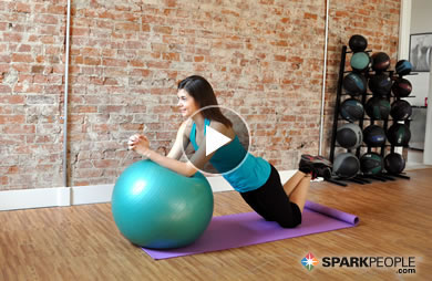 5 Minute Core Workout With Ball Video Sparkpeople