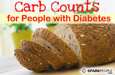 Diabetic Carbohydrate Counter Chart